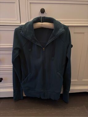 Athleta Teal Hooded Zip Jacket